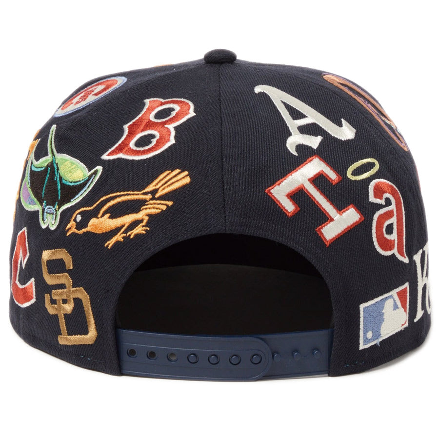 9FIFTY Team Logo Allover MLB クーパーズタウン ネイビー