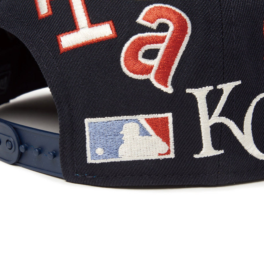 9FIFTY Team Logo Allover MLB クーパーズタウン ネイビー