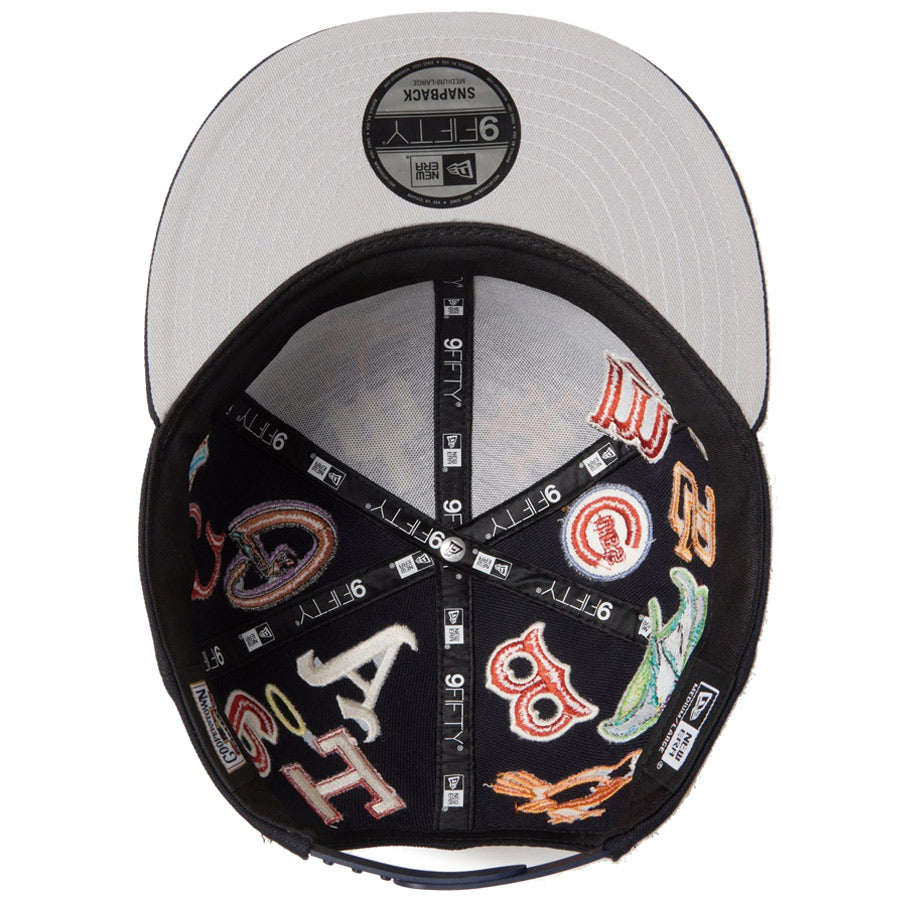 9FIFTY Team Logo Allover MLB クーパーズタウン ネイビー