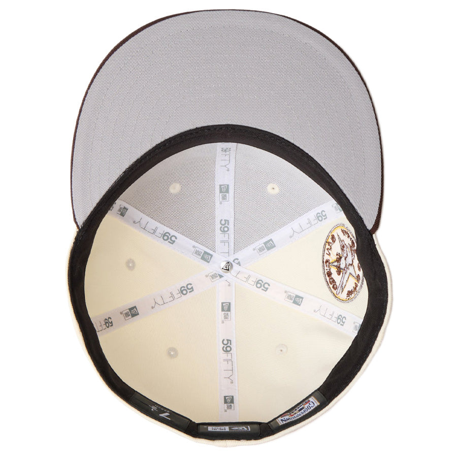 59FIFTY MLB 2-Tone サンディエゴ・パドレス クーパーズタウン ワインコルク バーントウッドバイザー