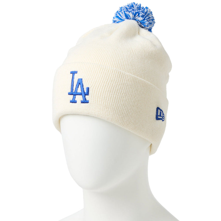 ニューエラ ニット帽 NEW ERA MLB ポンポンニット ロサンゼルス