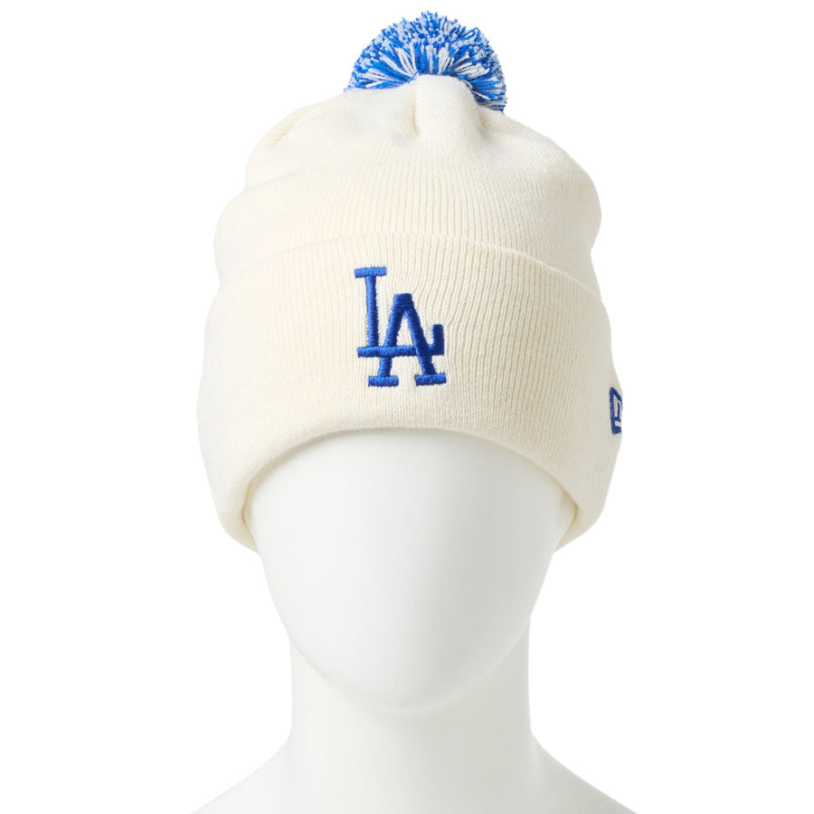 ニューエラ ニット帽 NEW ERA MLB ポンポンニット ロサンゼルス