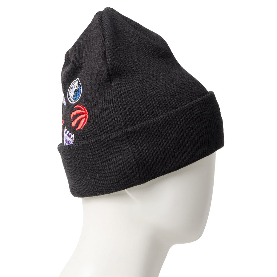 ベーシック カフニット チームロゴ オールオーバー NBA ブラック