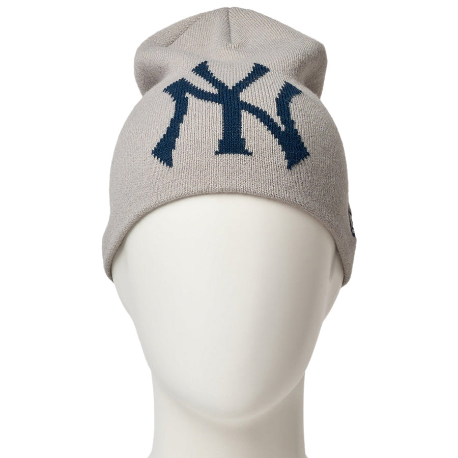 MLB Hairy No-Rib Beanie NY ビーニー帽　ニット帽 MLB] Outdoor Brushed No-Rip Beanie NY/追跡付 (MLB Korea/ニット