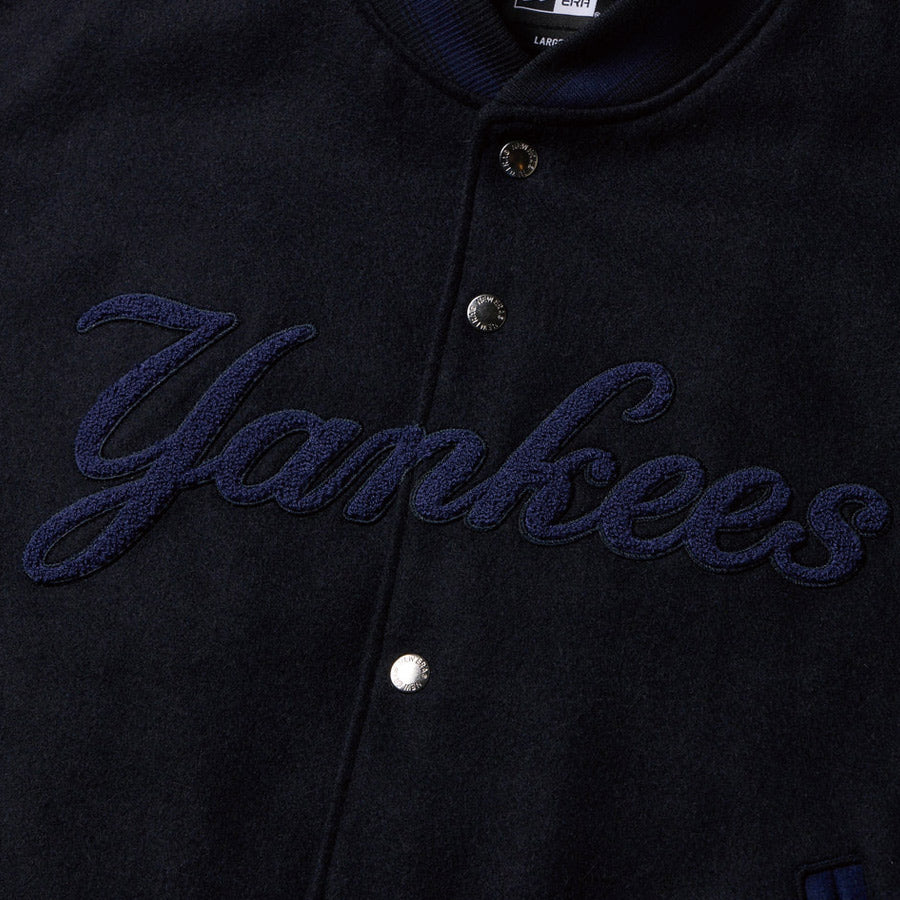 【新作・新品】NEWERA メルトン ヴァーシティジャケット　ネイビー（M） 新作・新品】NEWERA メルトン ヴァーシティジャケット ネイビー（M