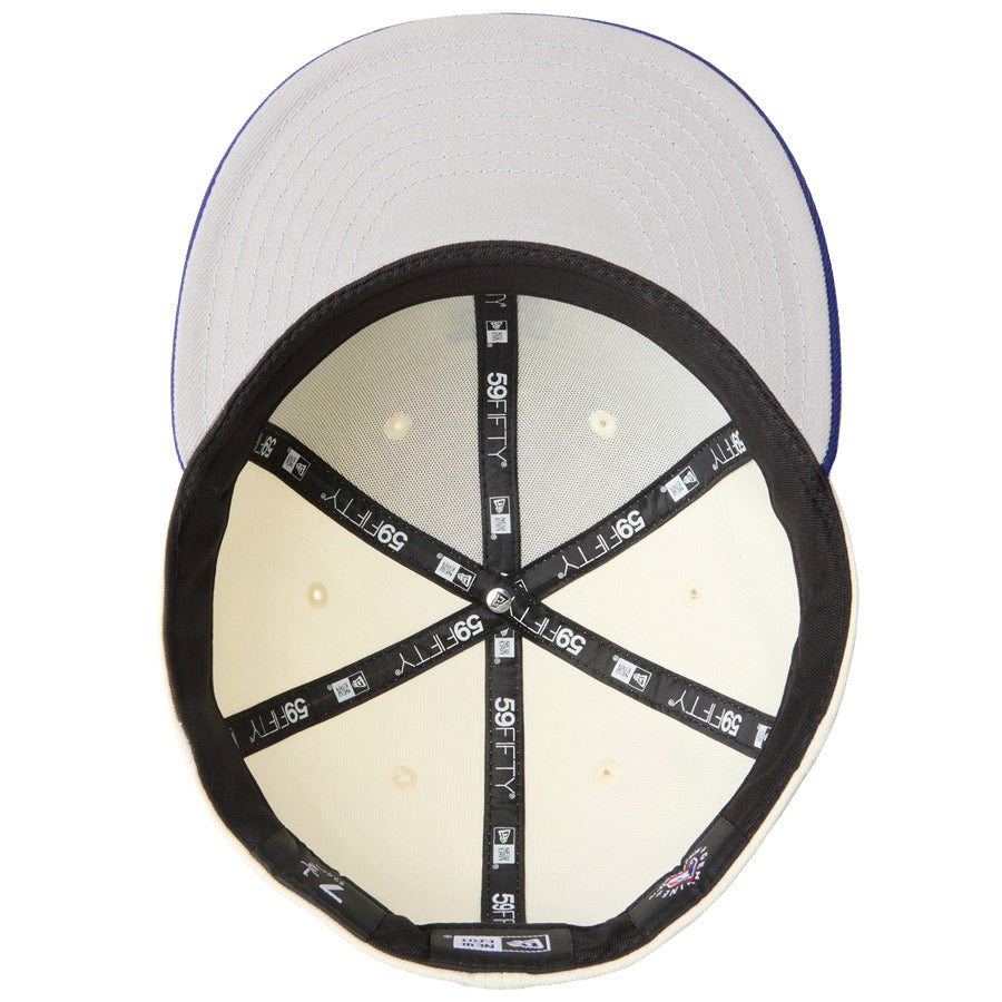 59FIFTY MLB Upside Down ロサンゼルス・ドジャース クロームホワイト/ダークロイヤル