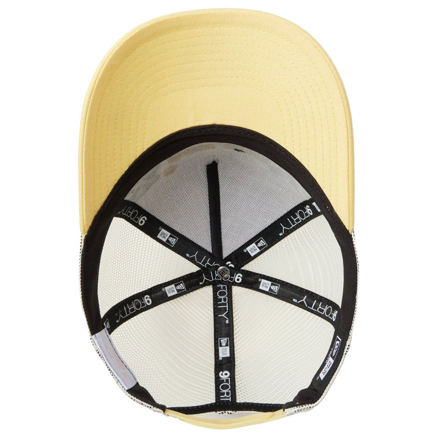 ニューエラ キャップ NEW ERA KIDS 子供Youth 9FORTY A-Frame トラッカー ちいかわ / ちいかわ・ハチワレ・うさぎ ホワイト/ソフトイエロー 14864476 バイザー裏