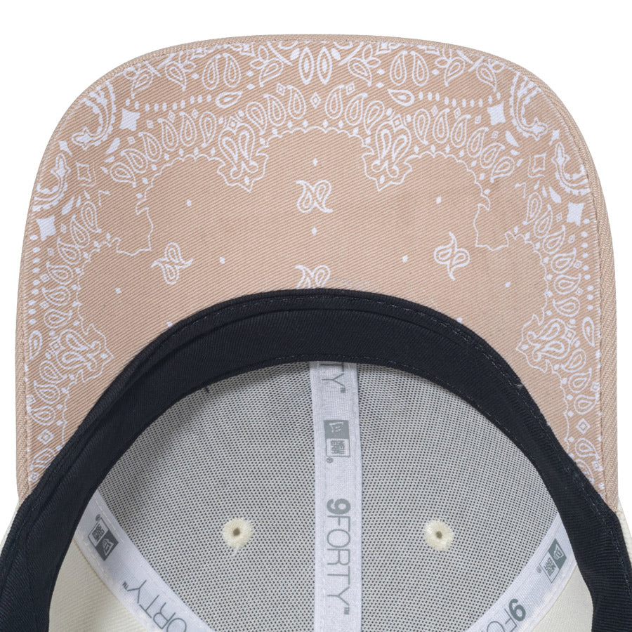 9FORTY Paisley Under Visor ニューヨーク・ヤンキース クローム ベージュ ペイズリーアンダーバイザー