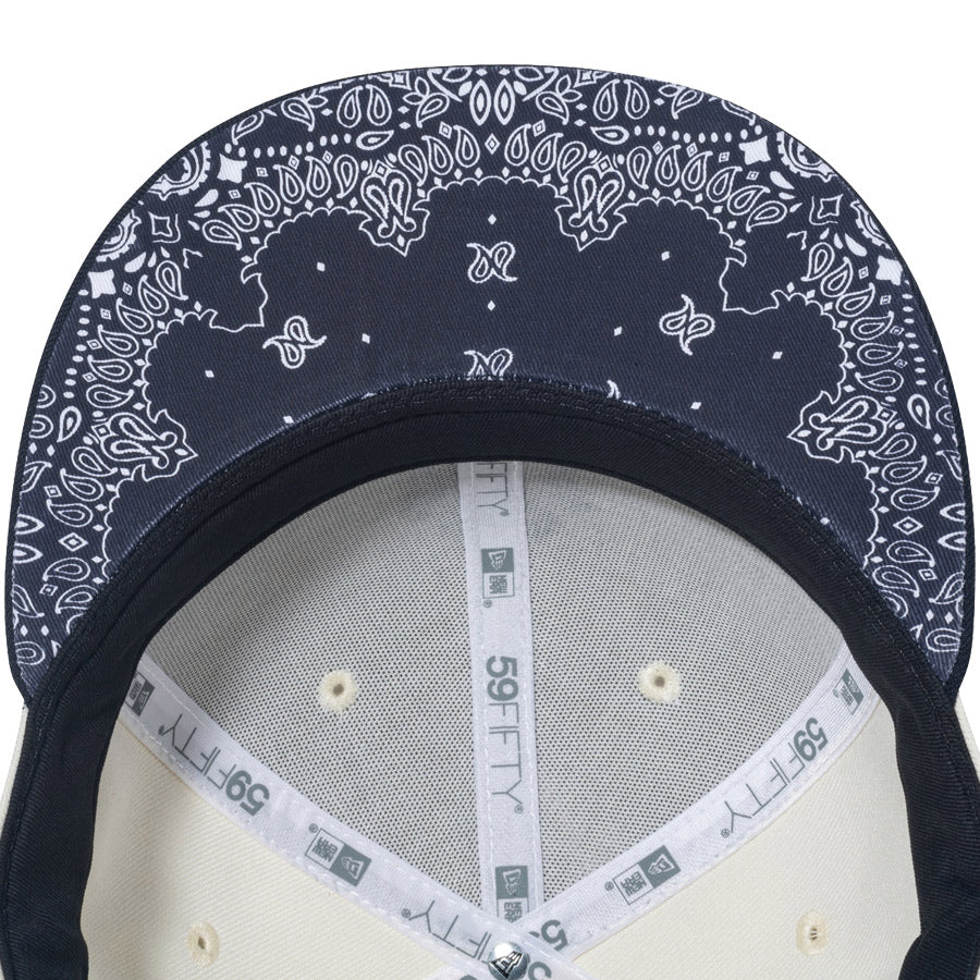59FIFTY Paisley Under Visor ニューヨーク・ヤンキース クローム ネイビー ペイズリーアンダーバイザー