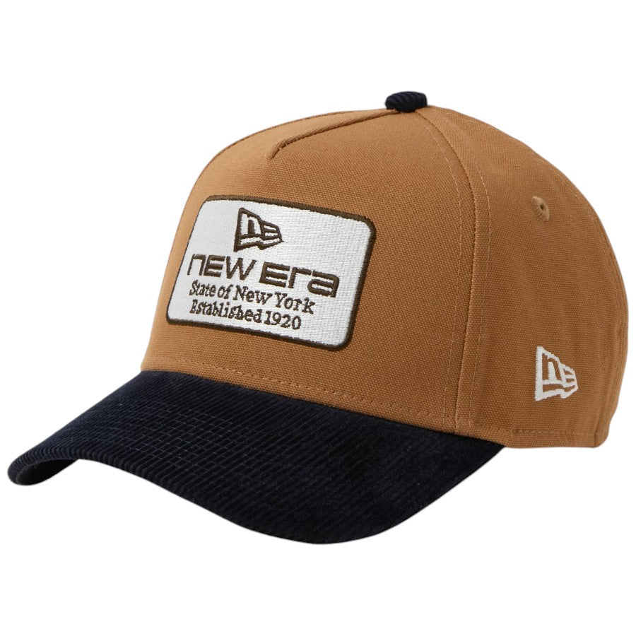 キッズ Youth 9FORTY A-Frame Duck Canvas ウーブンパッチ ライトブロンズ ネイビーコーデュロイバイザー