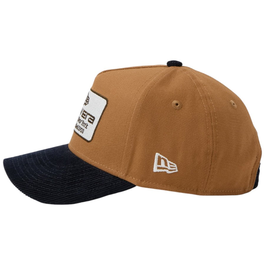 キッズ Youth 9FORTY A-Frame Duck Canvas ウーブンパッチ ライトブロンズ ネイビーコーデュロイバイザー