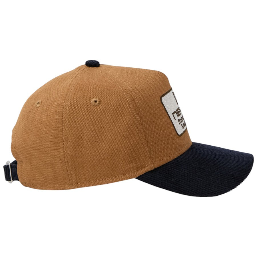 キッズ Youth 9FORTY A-Frame Duck Canvas ウーブンパッチ ライトブロンズ ネイビーコーデュロイバイザー