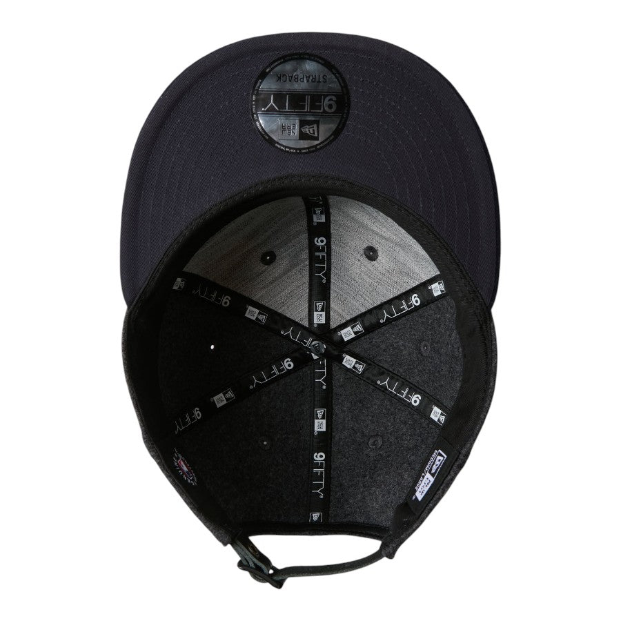 9FIFTY レザーストラップ MLB Wool Melton ニューヨーク・ヤンキース グレー/ネイビー 15136997