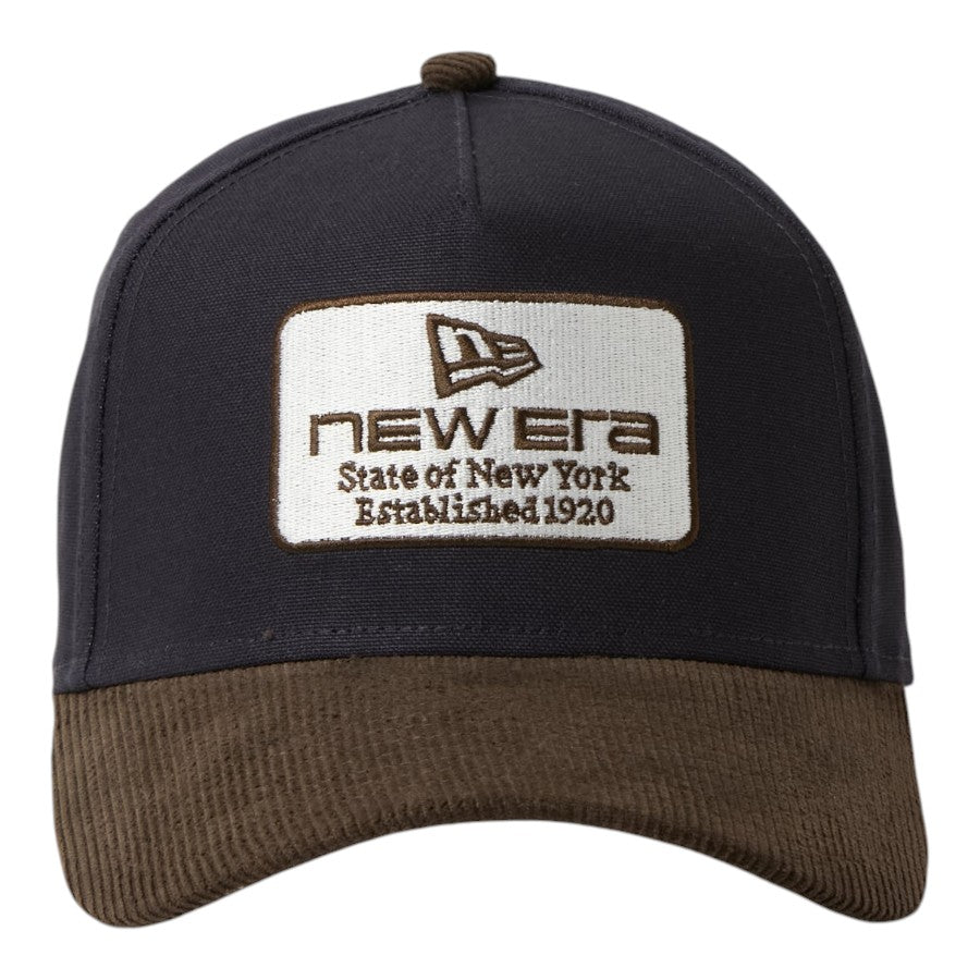9FORTY A-Frame Duck Canvas ウーブンパッチ ネイビー ウォルナットコーデュロイバイザー