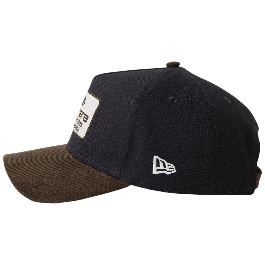 9FORTY A-Frame Duck Canvas ウーブンパッチ ネイビー ウォルナットコーデュロイバイザー