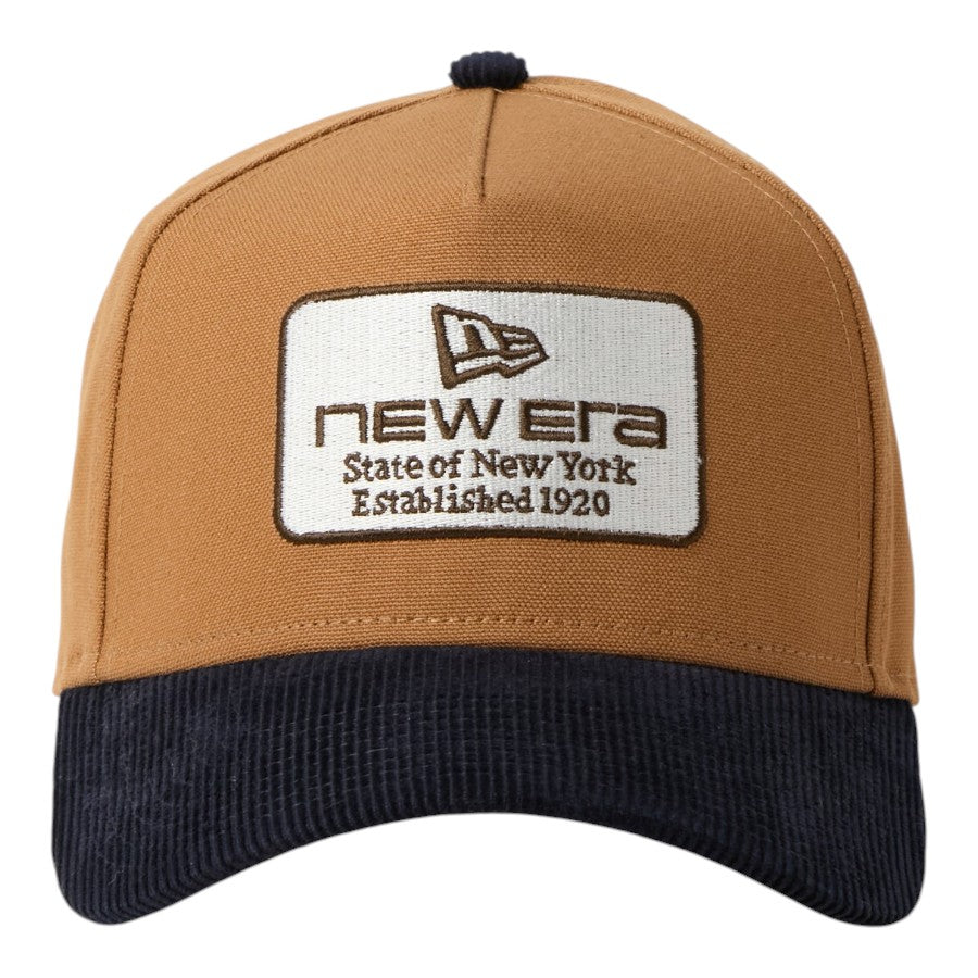 9FORTY A-Frame Duck Canvas ウーブンパッチ ライトブロンズ ネイビーコーデュロイバイザー