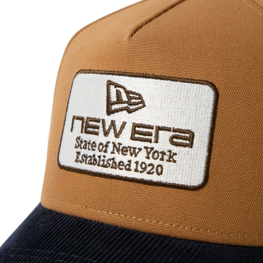 9FORTY A-Frame Duck Canvas ウーブンパッチ ライトブロンズ ネイビーコーデュロイバイザー