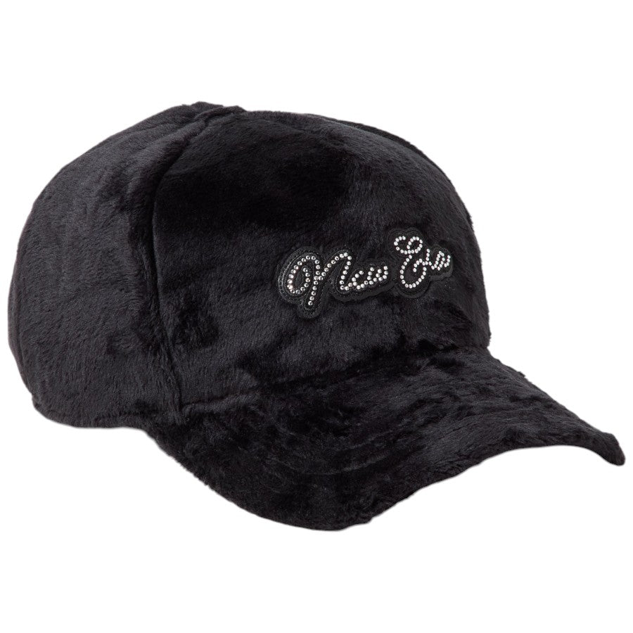 9FORTY A-Frame Micro Fur ラインストーン NEW ERA ロゴ ブラック