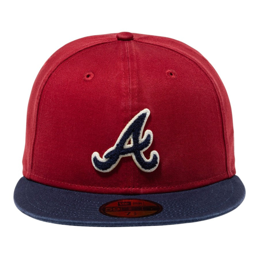 59FIFTY Chenille Patch アトランタ・ブレーブス レッド/ナイトシフトネイビー