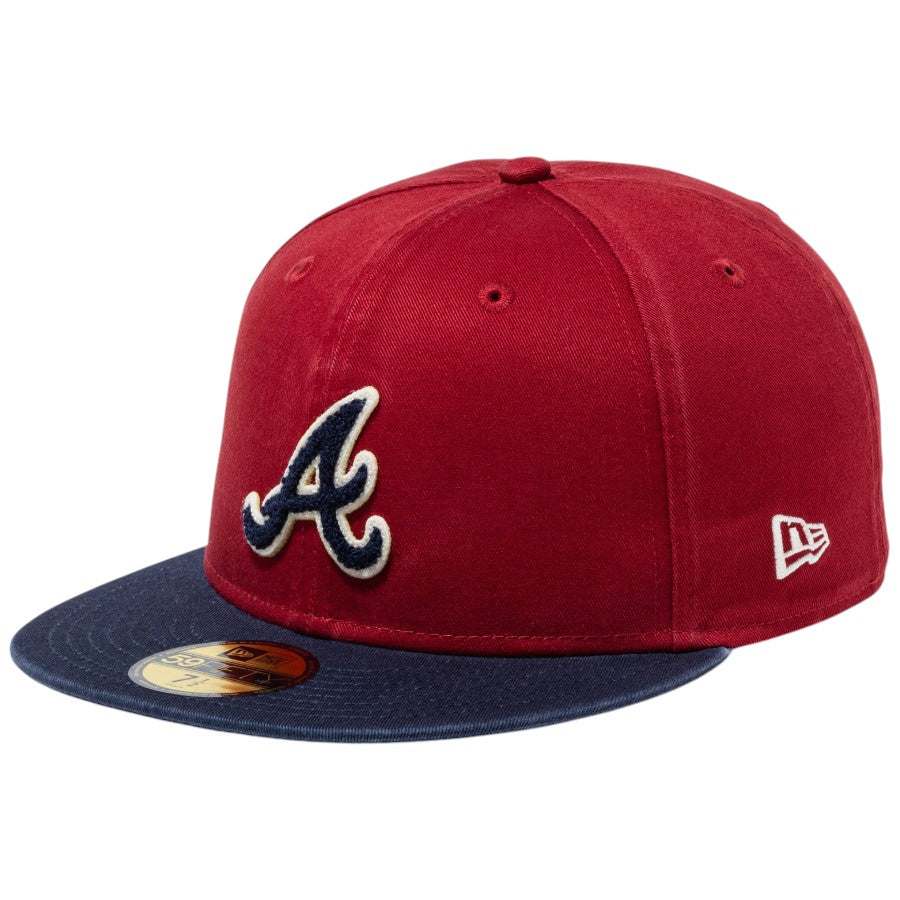 59FIFTY Chenille Patch アトランタ・ブレーブス レッド/ナイトシフトネイビー