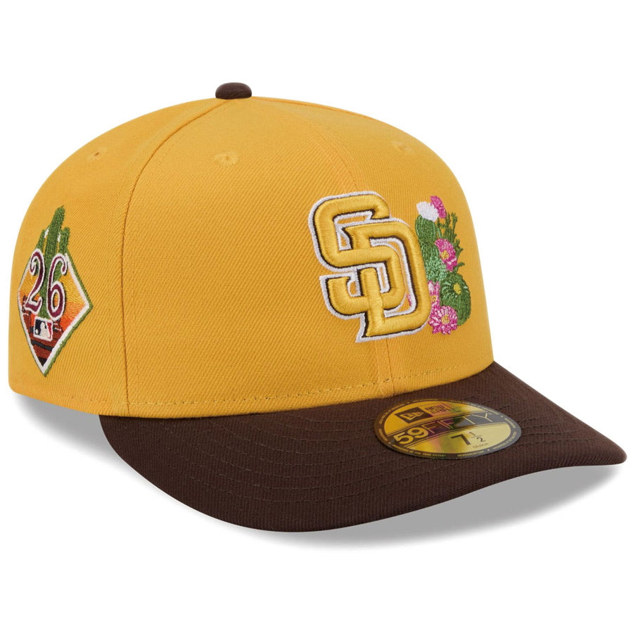 ニューエラ new era PC 59FIFTY 2026 MLB Spring Training サンディエゴ・パドレス イエロー ブラウンバイザー 14865312 左斜め