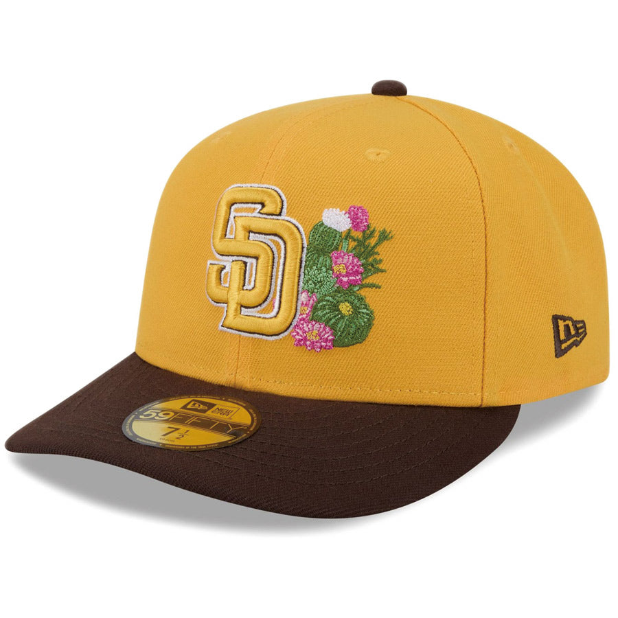 ニューエラ new era PC 59FIFTY 2026 MLB Spring Training サンディエゴ・パドレス イエロー ブラウンバイザー 14865312 右斜め