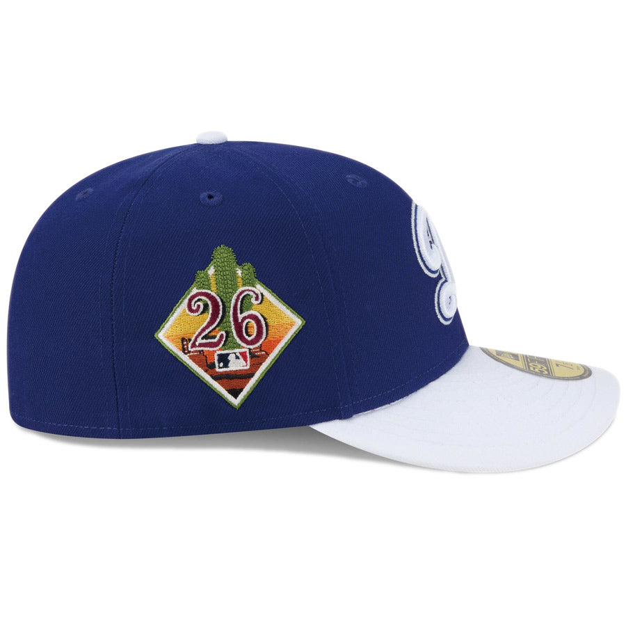 ニューエラ NEW ERA PC 59FIFTY 2026 MLB Spring Training ロサンゼルス・ドジャース ダークロイヤル ホワイトバイザー 14865315 右サイド