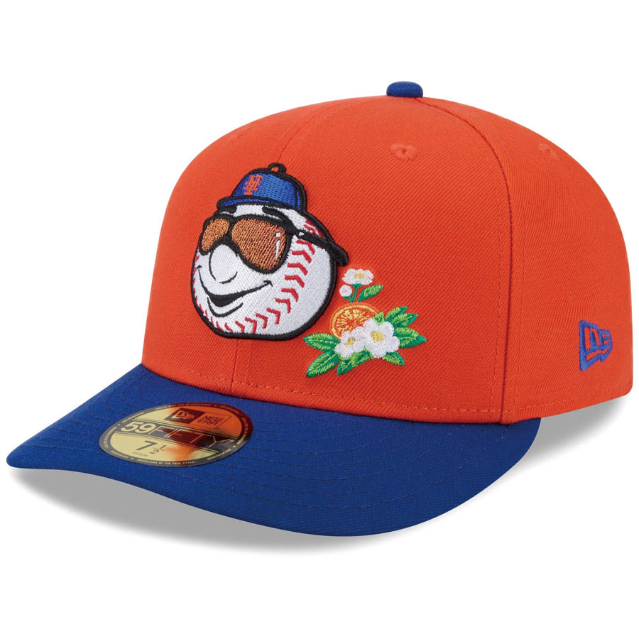 ニューエラ NEW ERA PC 59FIFTY 2026 MLB Spring Training ニューヨーク・メッツ オレンジ ブルーバイザー 14865314 右斜め