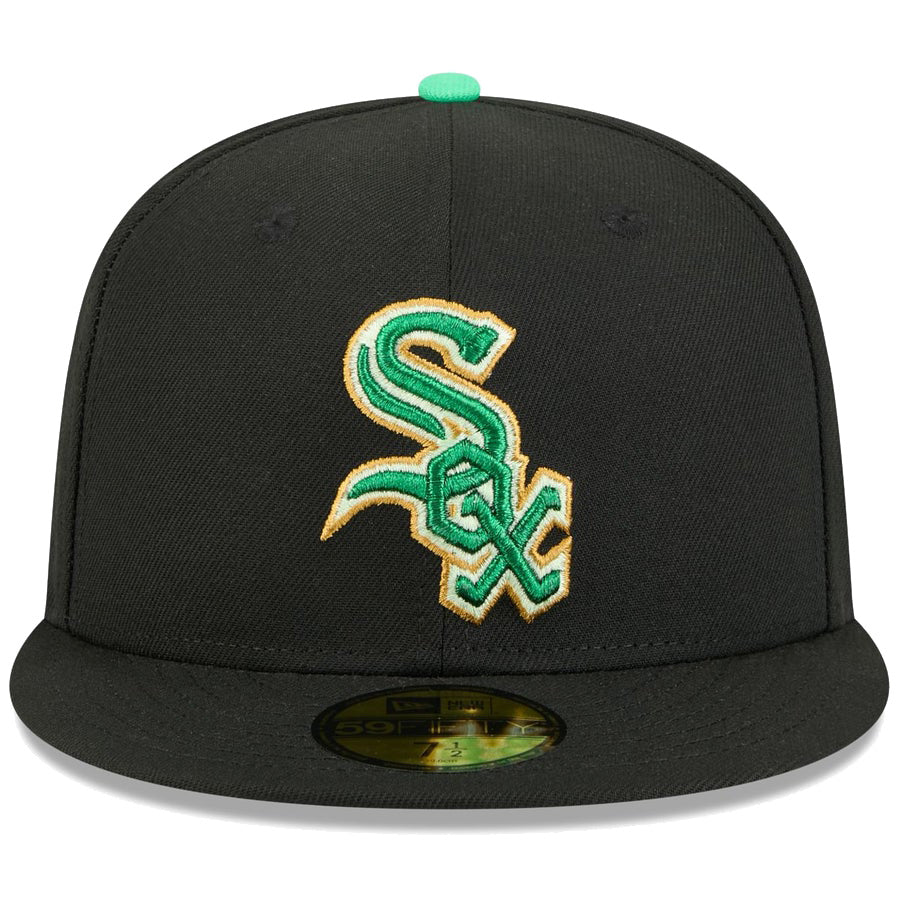 ニューエラ キャップ NEW ERA 59FIFTY MLB St. Patrick's Day シカゴ・ホワイトソックス ブラック 14865041 正面