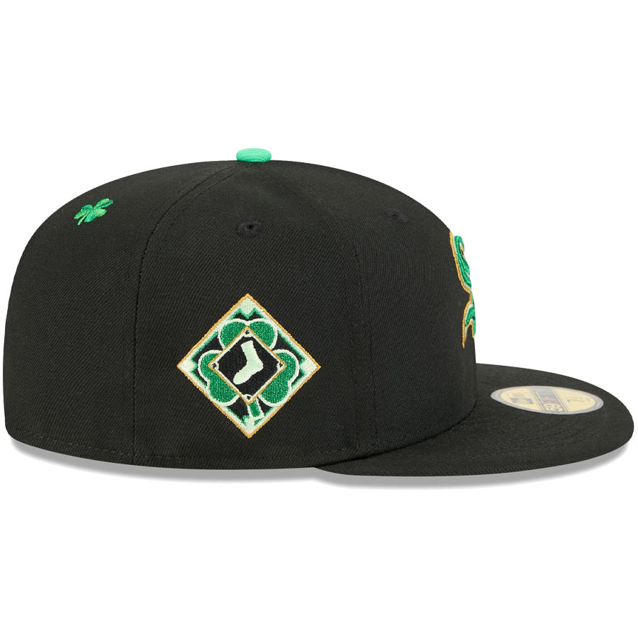 ニューエラ キャップ NEW ERA 59FIFTY MLB St. Patrick's Day シカゴ・ホワイトソックス ブラック 14865041 右サイド