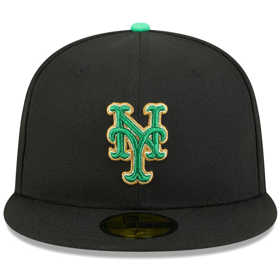 ニューエラ キャップ NEW ERA 59FIFTY MLB St. Patrick's Day ニューヨーク・メッツ ブラック 14865039 正面