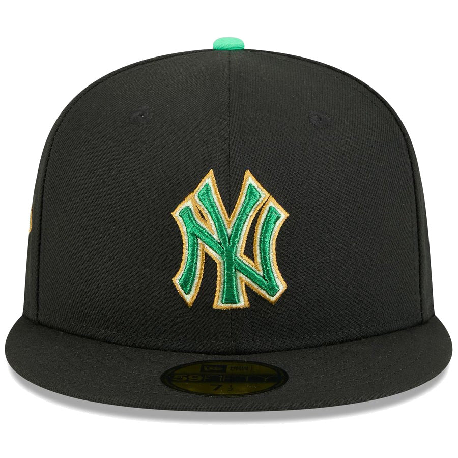 ニューエラ キャップ NEW ERA 59FIFTY MLB St. Patrick's Day ニューヨーク・ヤンキース ブラック 14865038 正面