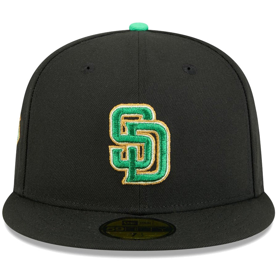 ニューエラ キャップ NEW ERA 59FIFTY MLB St. Patrick's Day サンディエゴ・パドレス ブラック 14865037 正面