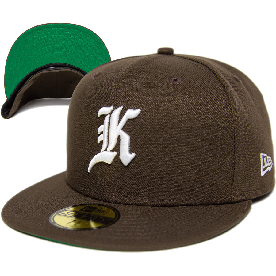 KINGS 別注 59FIFTY ANTIQUE K ウォルナット ホワイト ケリーアンダーバイザー