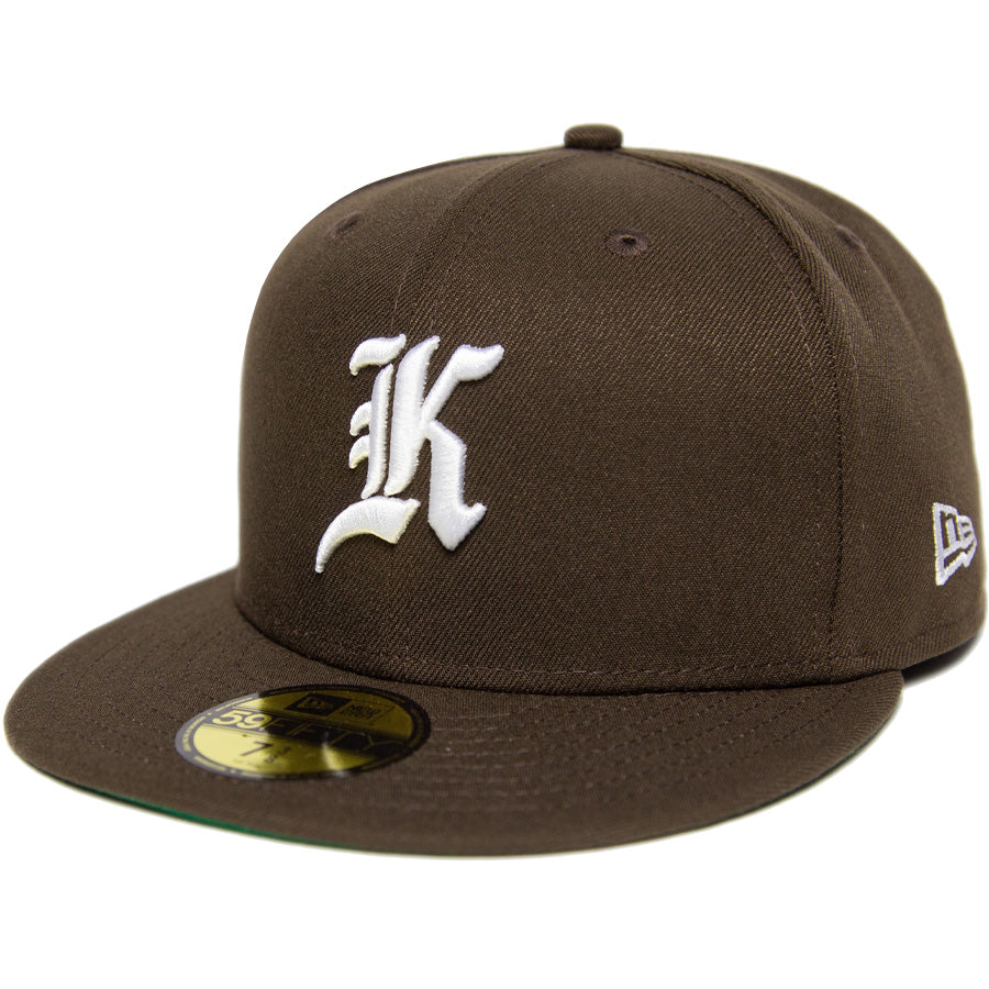 KINGS 別注 59FIFTY ANTIQUE K ウォルナット ホワイト ケリーアンダーバイザー