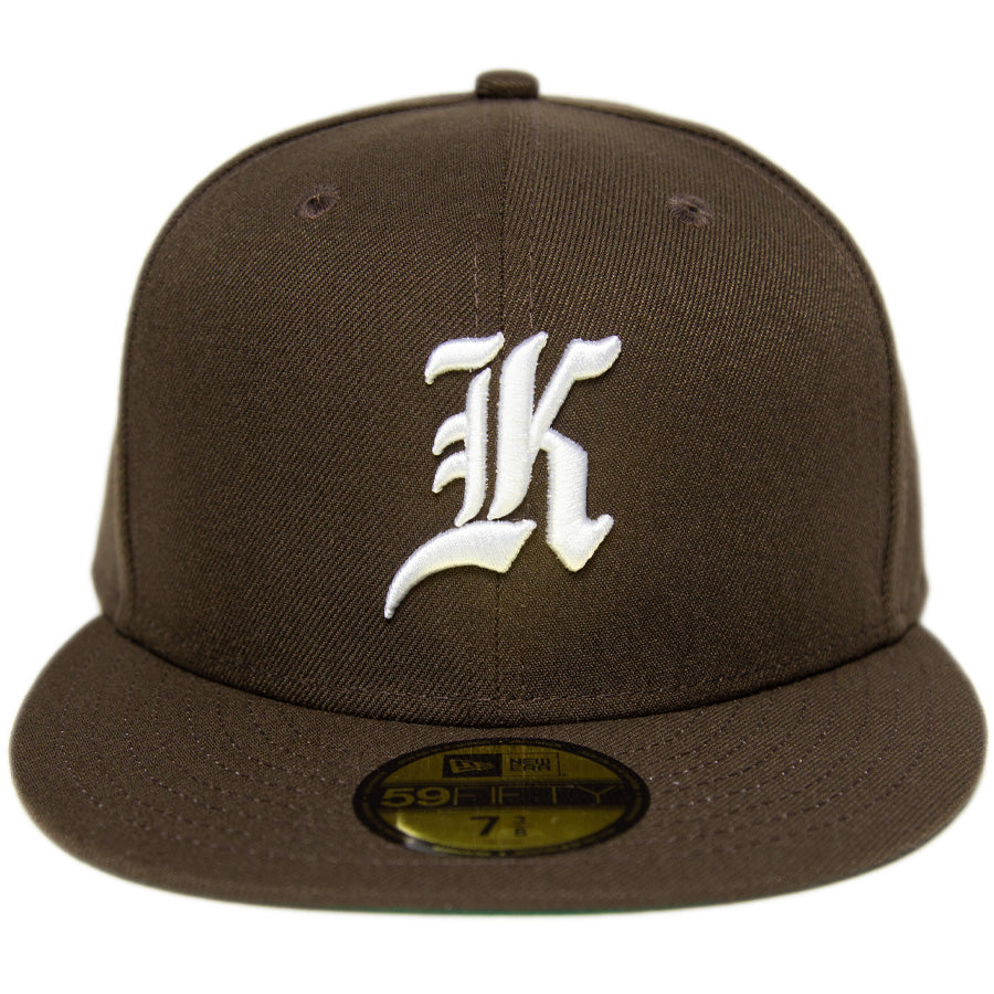 KINGS 別注 59FIFTY ANTIQUE K ウォルナット ホワイト ケリーアンダーバイザー