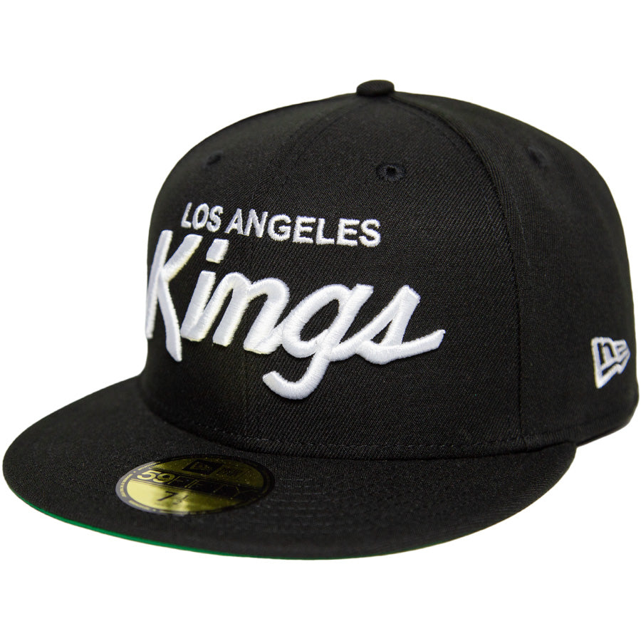KINGS 別注 59FIFTY ロサンゼルス・キングス ブラック ホワイト ケリーアンダーバイザー