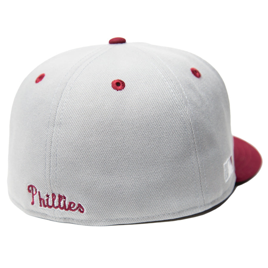 KINGS 別注 59FIFTY フィラデルフィア・フィリーズ グレー カーディナル ケリーアンダーバイザー