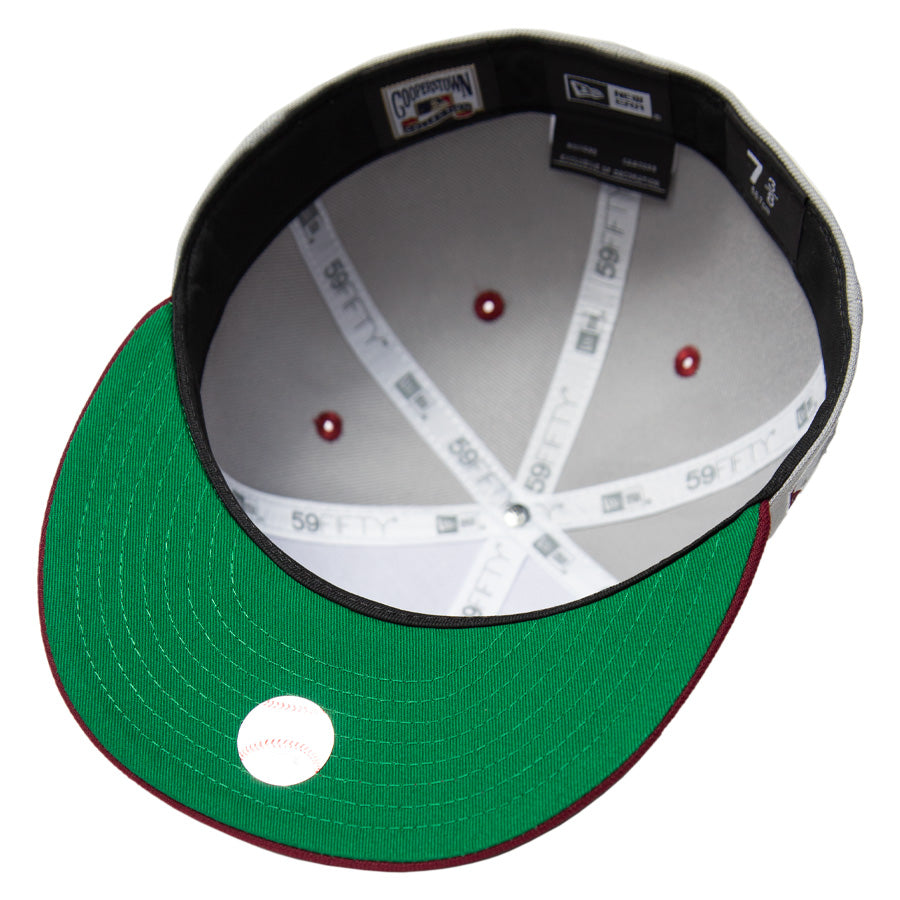 KINGS 別注 59FIFTY フィラデルフィア・フィリーズ グレー カーディナル ケリーアンダーバイザー