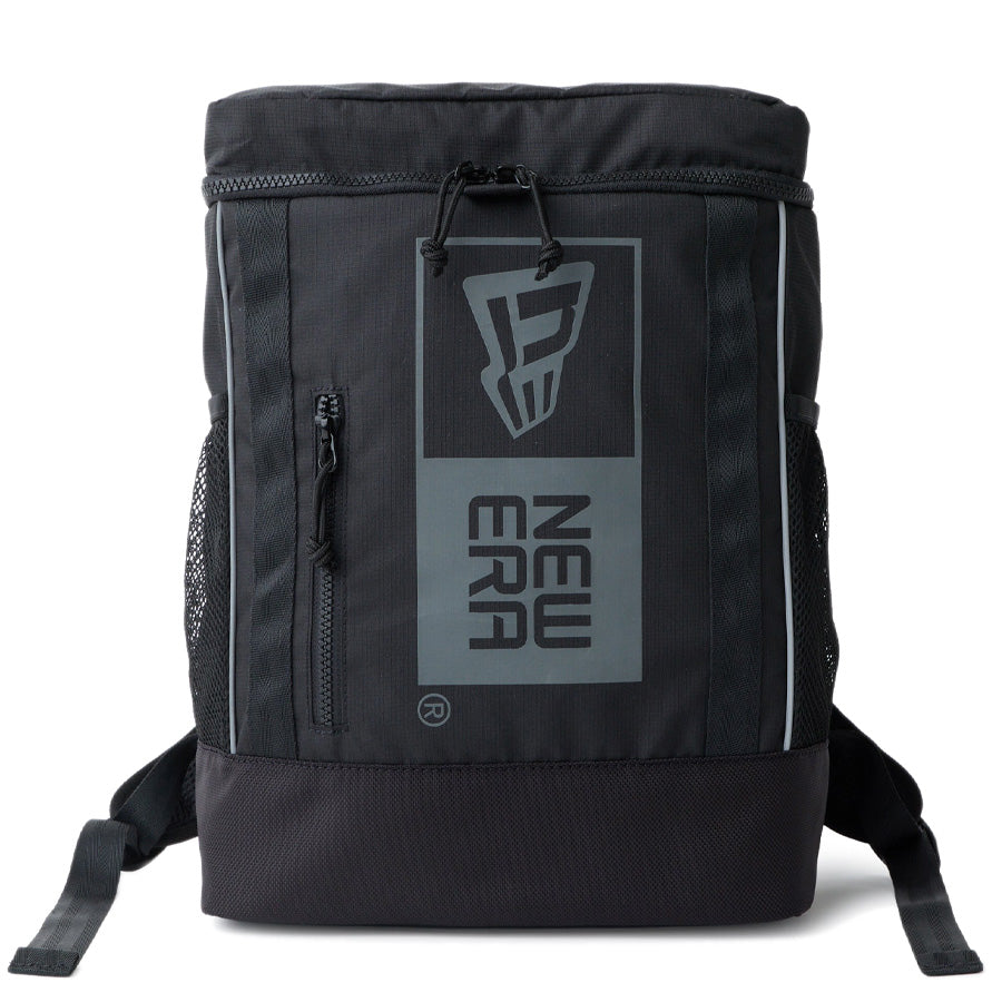 ニューエラ KIDS Youth ボックスパック 16L NEW ERAロゴ ブラック リフレクトシルバー 14750829 正面