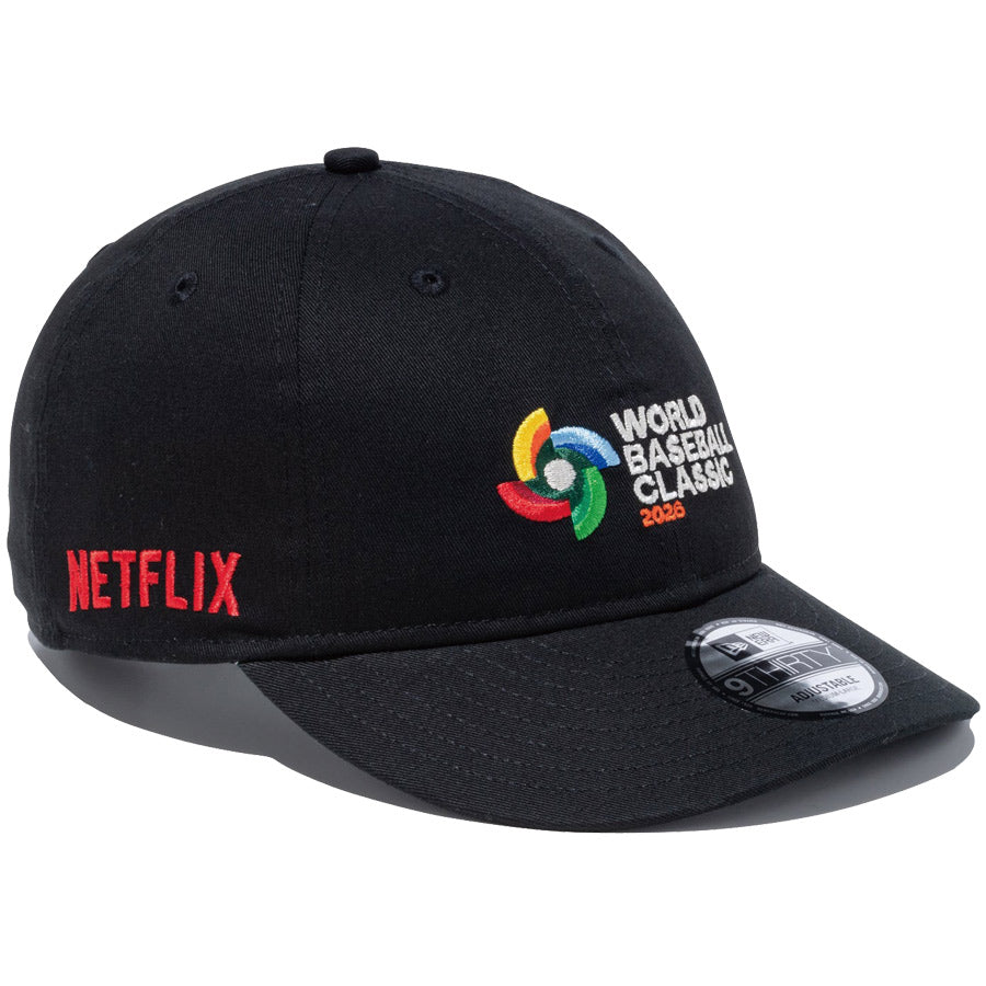 NEW ERA 9THIRTY WBC Netflix コラボ キャップ ブラック 左斜め
