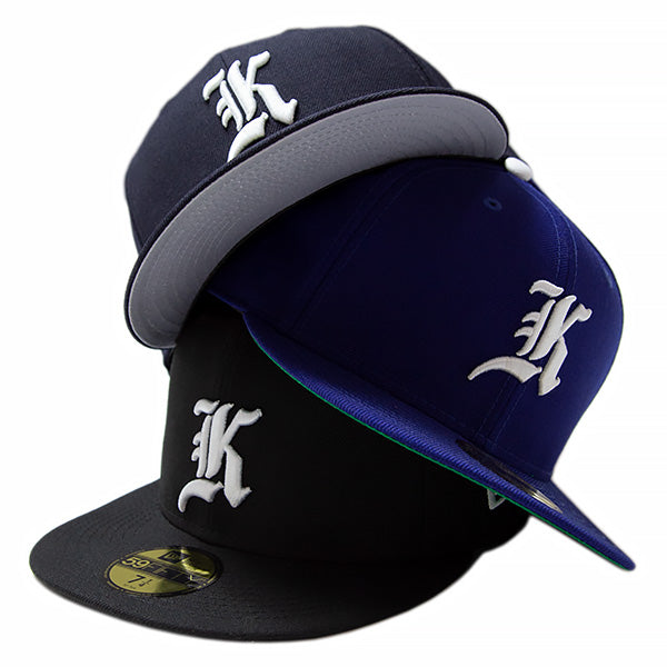 KINGS 別注 59FIFTY ANTIQUE K ネイビー グレーアンダーバイザー